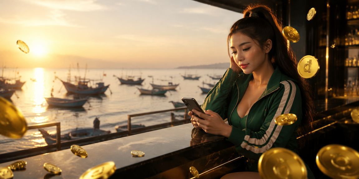 Người dùng thư giãn tại Mũi Né vừa xem kết quả cá cược thể thao trên điện thoại